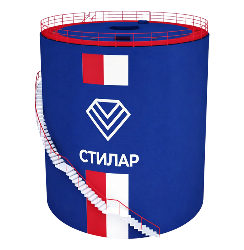 Цельносварной резервуар РВС для химических веществ 200 м³ от завода-производителя